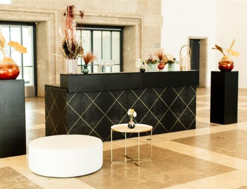 Event-Theke „Black Diamond“ in Marmoroptik – der Mittelpunkt jeder Veranstaltung  