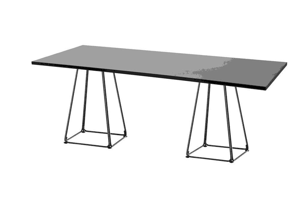 Tisch Lunar schwarz 180 x 70cm_Angebot1