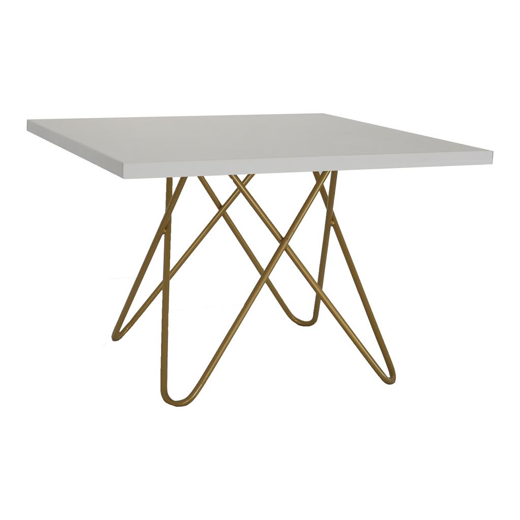 Beistelltisch Chloe GOLD Platte weiß