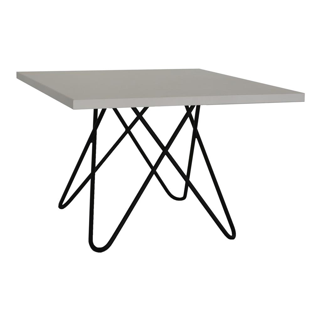 Beistelltisch Chloe SCHWARZ Platte weiß