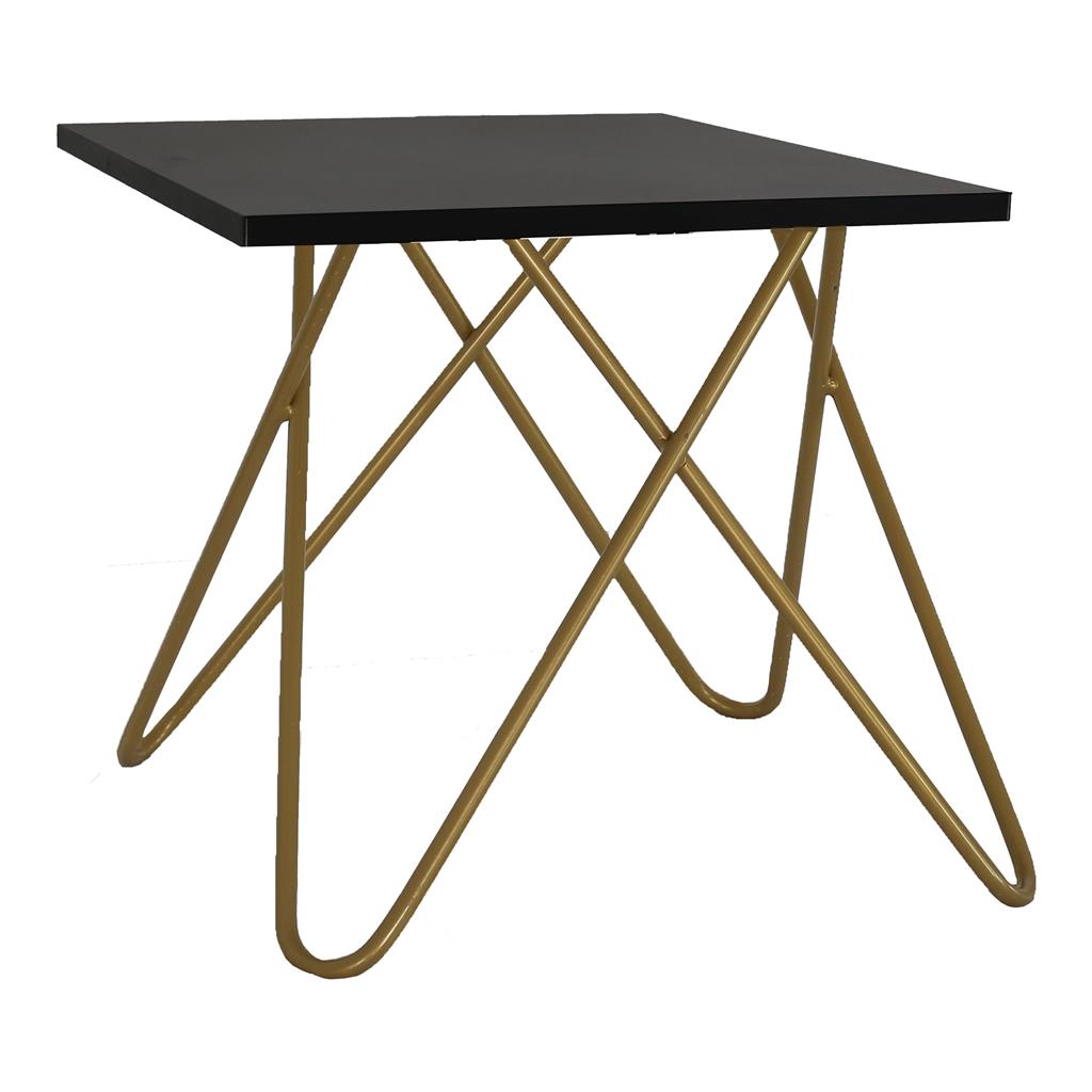 Beistelltisch klein Chloe GOLD Platte schwarz