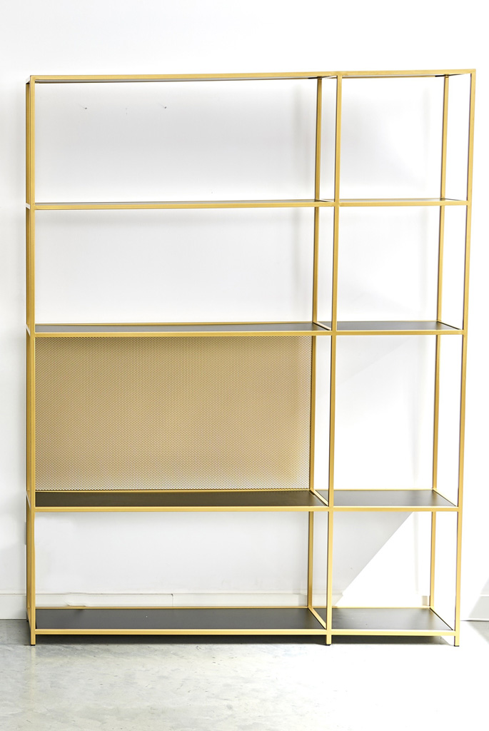 Design-Regal Layla GOLD, Einlageböden Schwarz