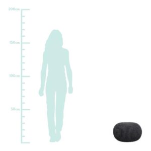 Handgefertigter Strickpouf Pari Steingrau Angebot2
