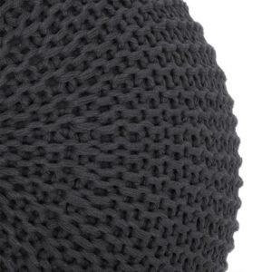 Handgefertigter Strickpouf Pari Steingrau Angebot4