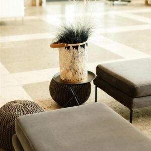 Handgefertigter Strickpouf Pari Steingrau Angebot8