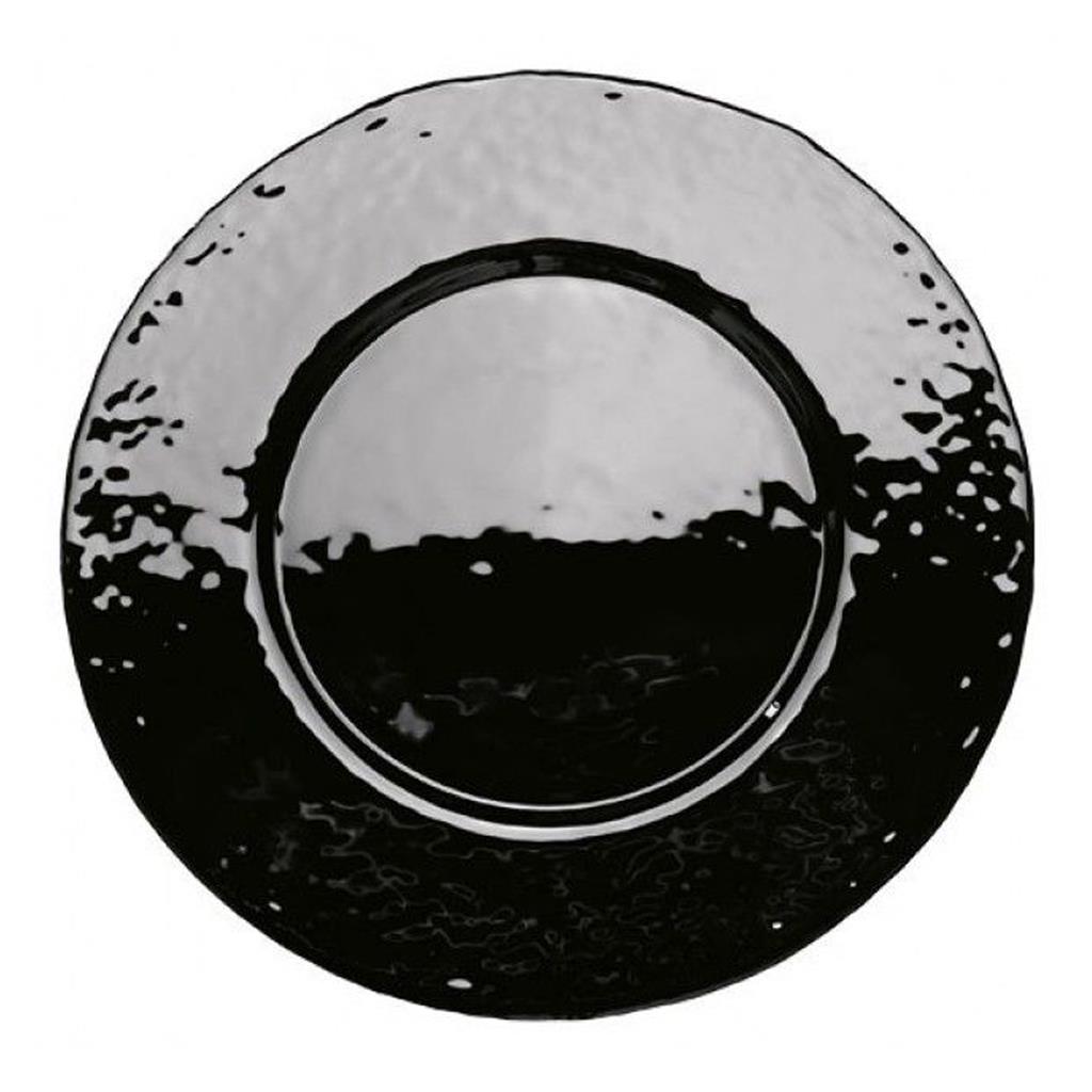 Platzteller Glas schwarz