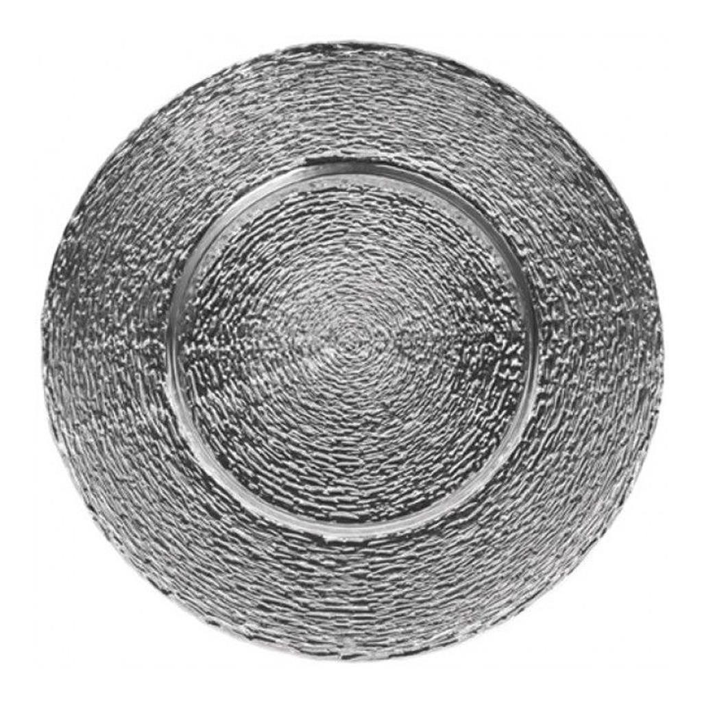 Platzteller Glas silber