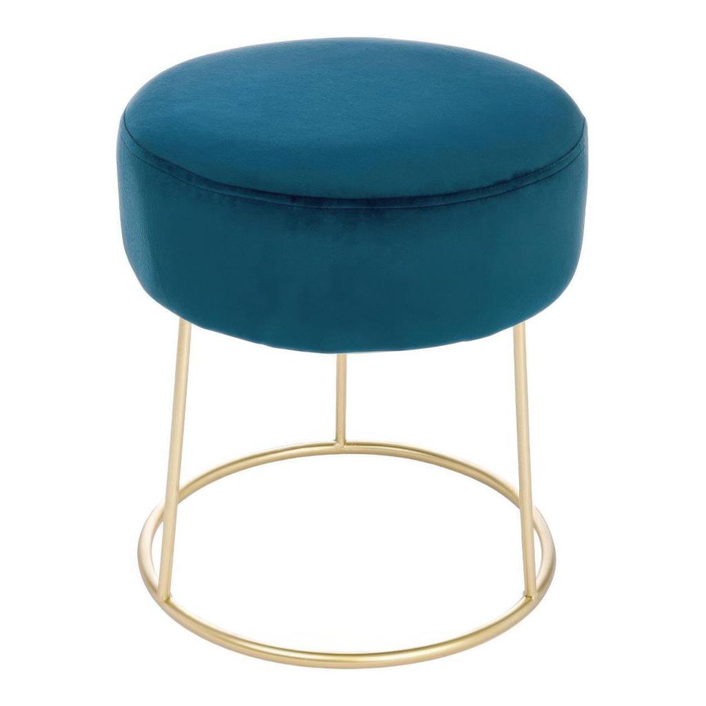 Samt-Hocker Clarissa Dunkelblau