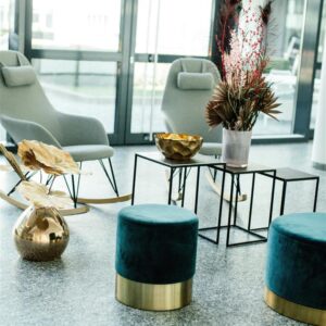 Samt Hocker Harlow Petrol Angebot8