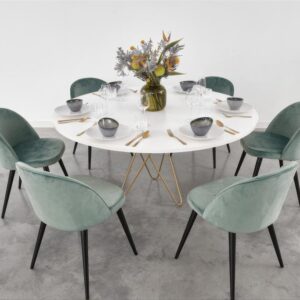 Samt Polsterstuhl Amy Mint Angebot10