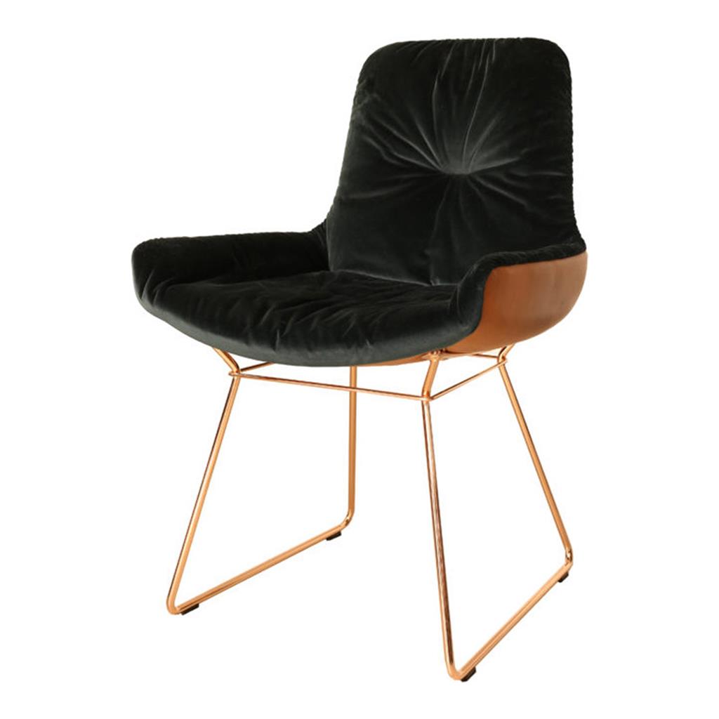 FREIFRAU Stuhl Leya low samt bronze