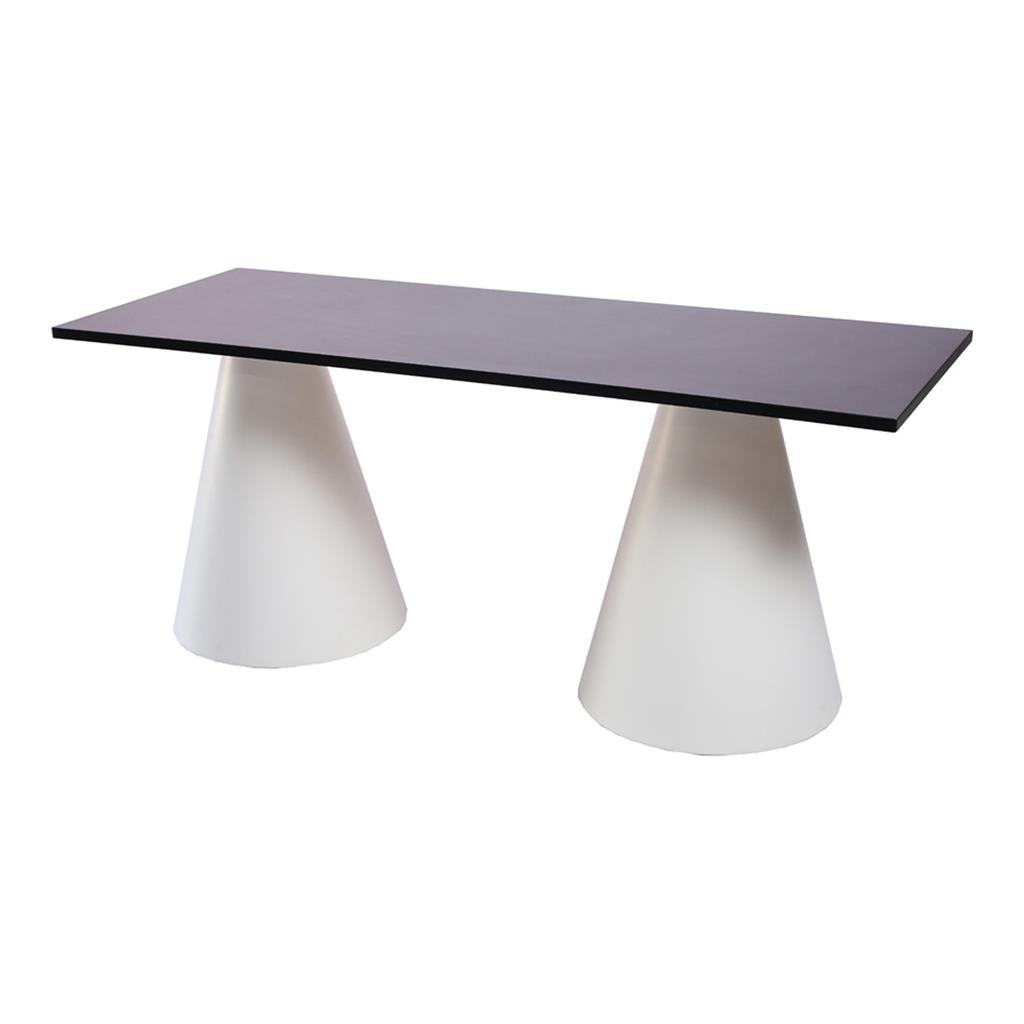 Tisch IKON, 180 x 70 x 78cm, Platte schwarz