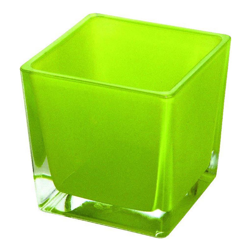 Vierkantgefäß 10 x 10 x 10cm, grün