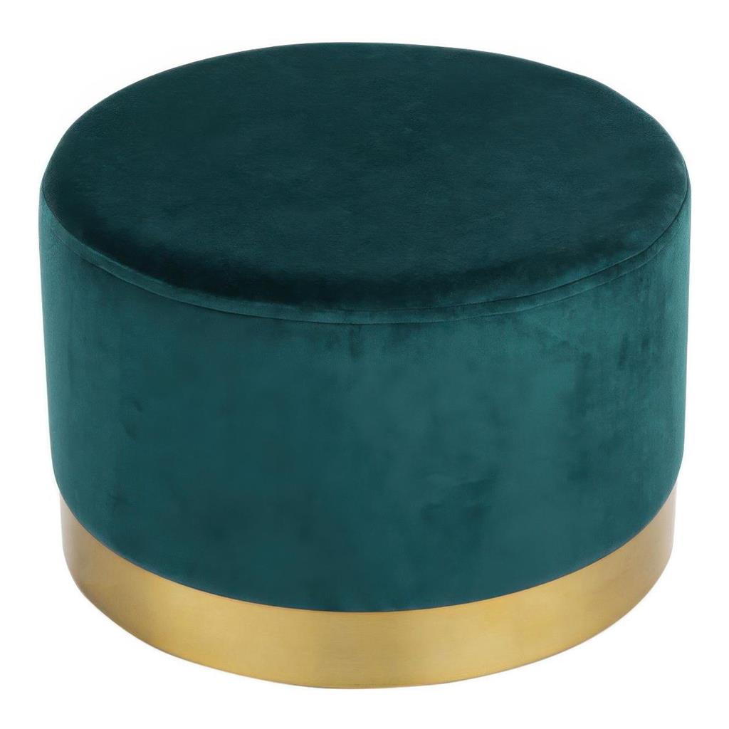 XL Samt-Hocker Harlow Petrol