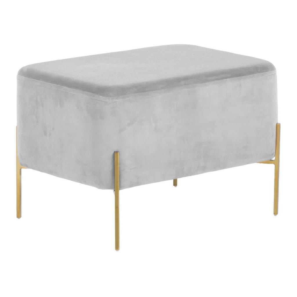 XL Samt-Hocker Harper