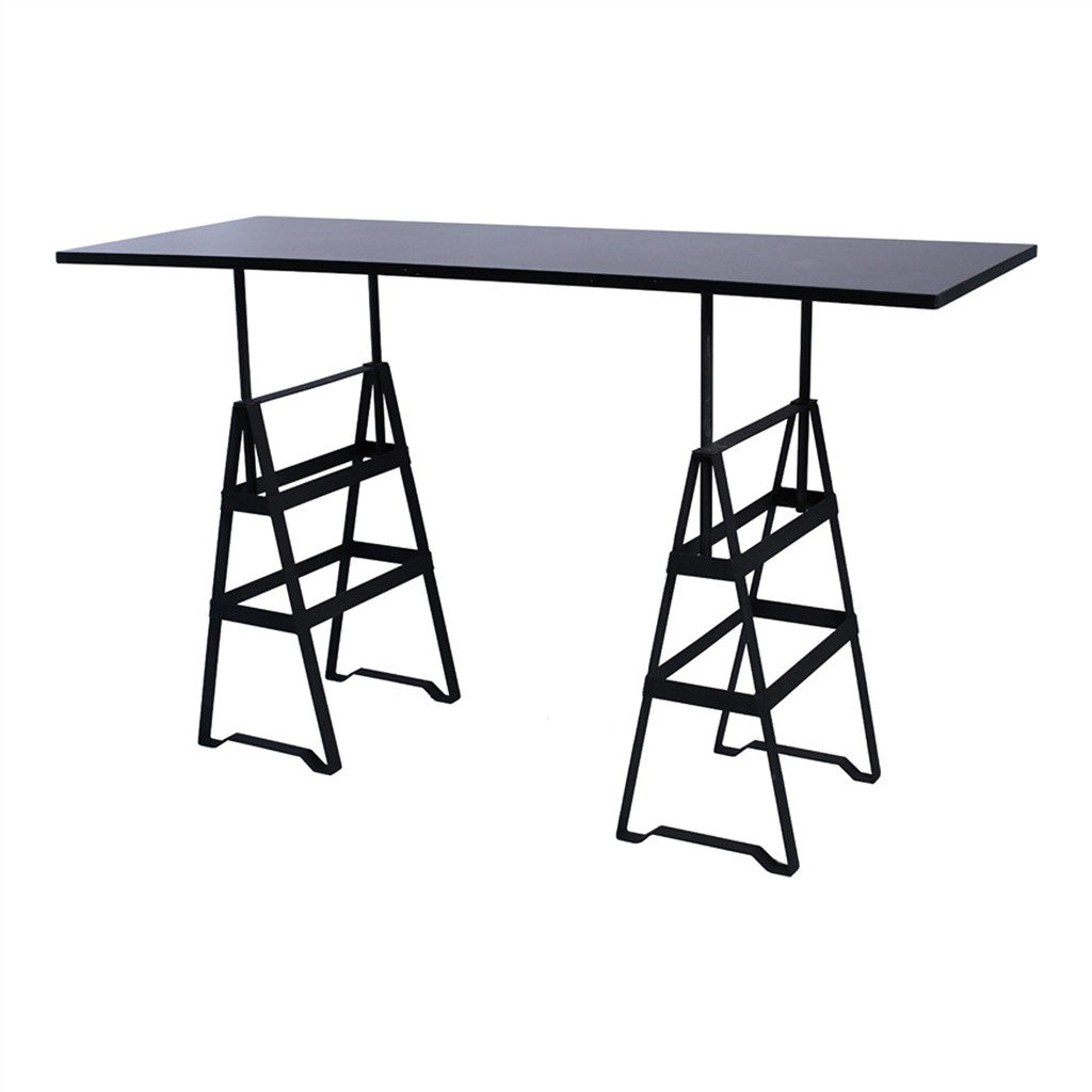 Hochtisch Industry schwarz 180x70x110cm