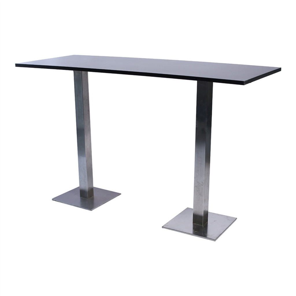 Hochtisch exklusiv 180 x 70cm, Höhe 110cm, schwarz