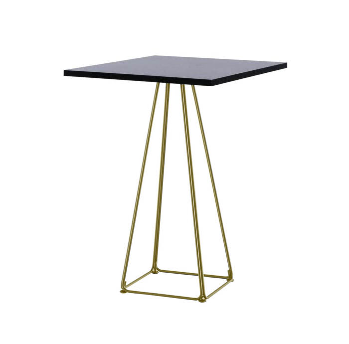 Stehtisch Lunar gold/schwarz  70x70x110cm (LxBxH)