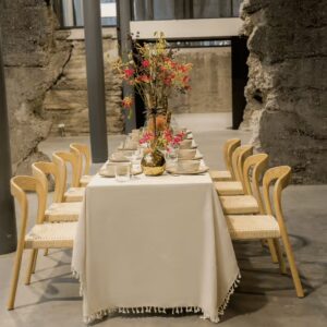 Leinentischdecke beige 300cm x 140cm