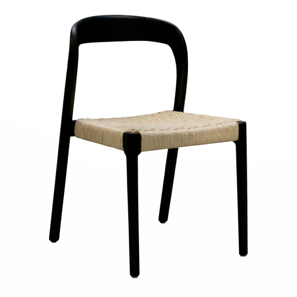 Stuhl Nella Schwarz Mit Sitzgeflecht Angebot1 1