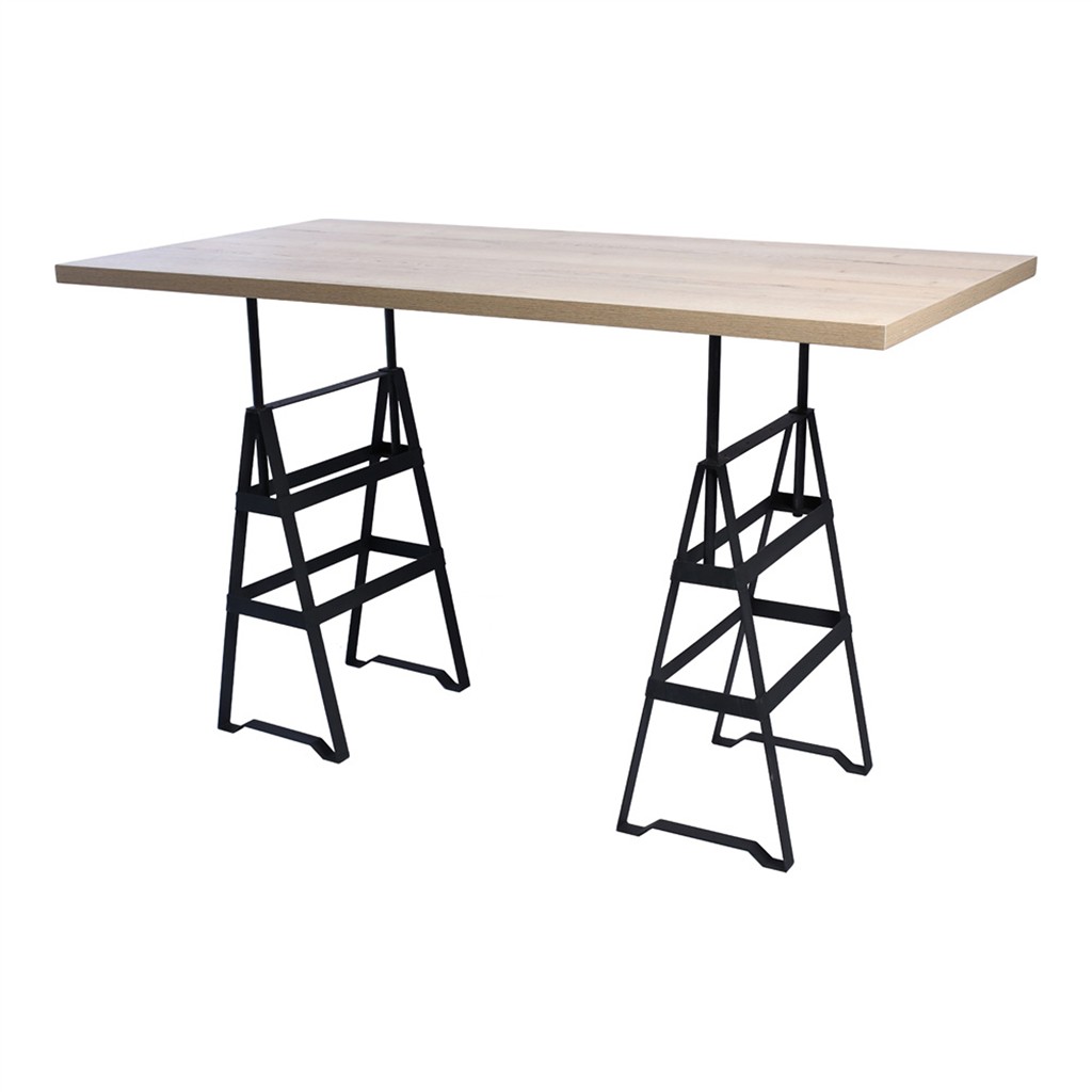 Hochtisch Industry Eiche 180x70x110cm Massiv (40mm)