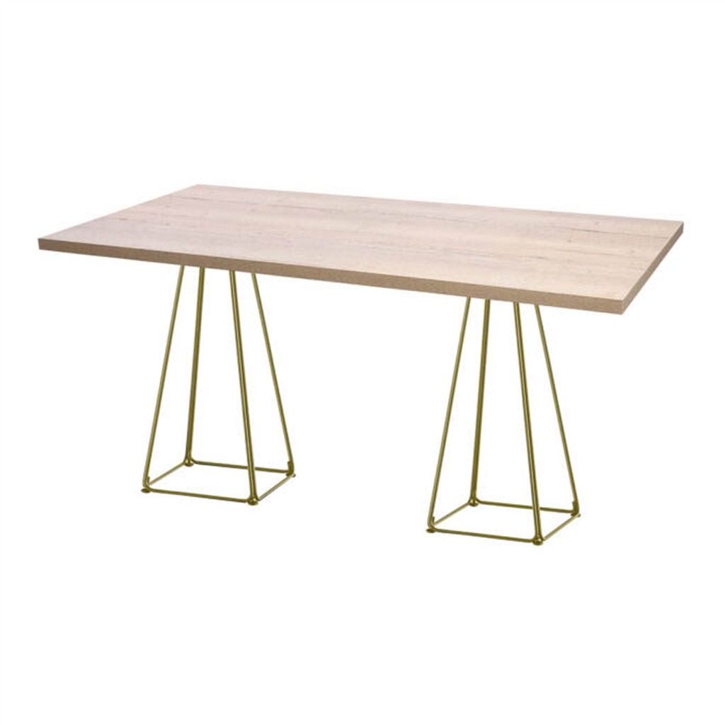 Hochtisch Lunar gold/Eiche 180 x 70cm (25mm)