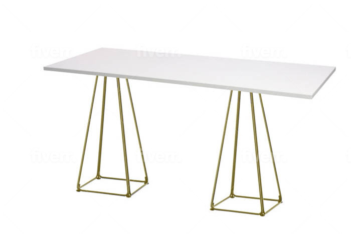 Hochtisch Lunar gold/wei&szlig; 180 x 70cm