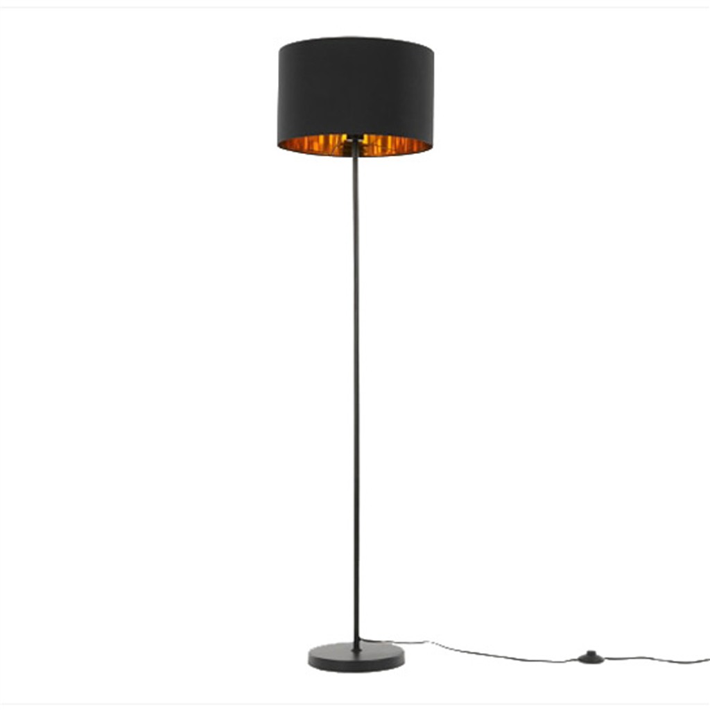 Jacy Stehlampe, Schwarz und Kupfer, H&ouml;he 160cm