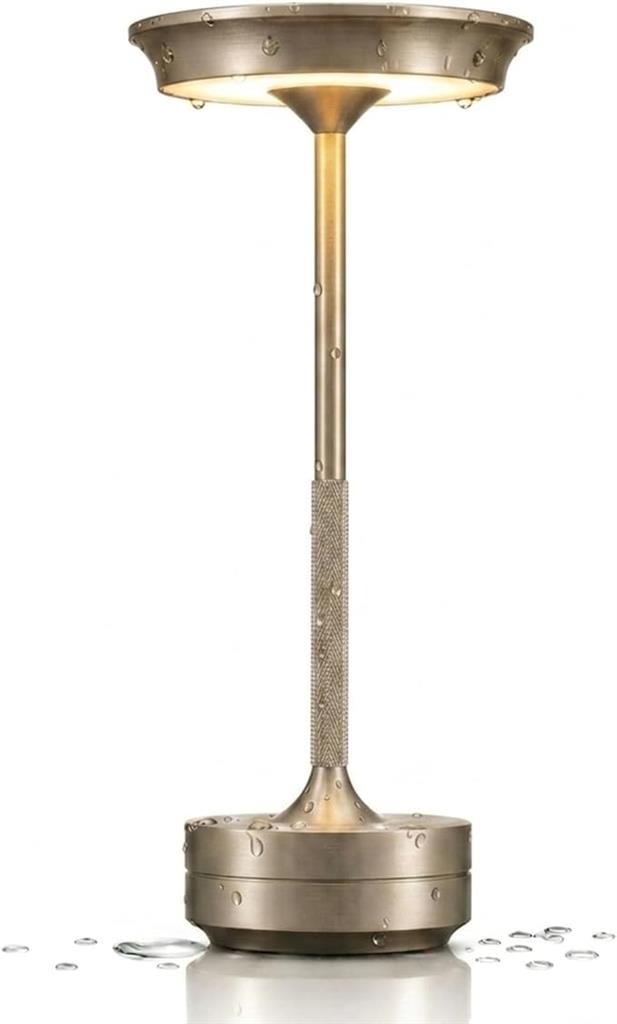 LED Tischlampe Edelstahl mit Akku
