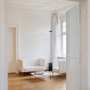 Lounge Tisch 70x70x20cm Weiss Edelstahl Angebot3