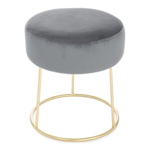Samt Hocker Clarissa Grau Angebot1