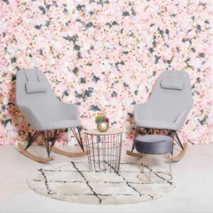 Samt Hocker Clarissa Grau Angebot4