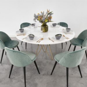 Samt Polsterstuhl Amy Mint Angebot10